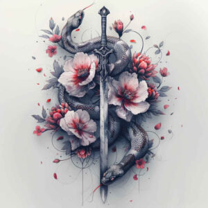snakes tattoo design ideas bold highlights thin script for back of neck