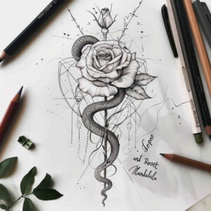 snakes tattoo design ideas clean fill tiny detail for upper back