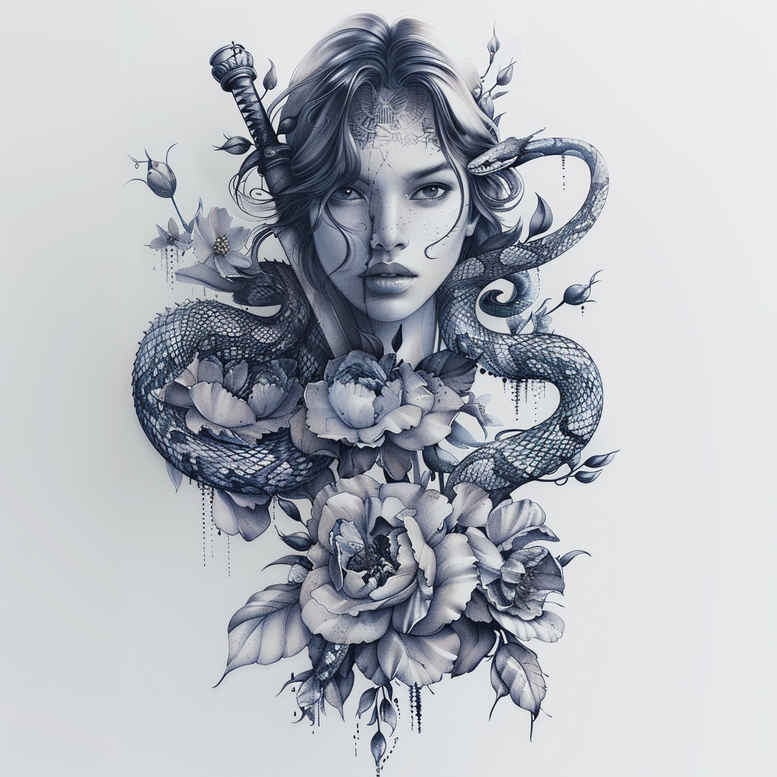 snakes tattoo design ideas ornate tiny motif for upper thigh
