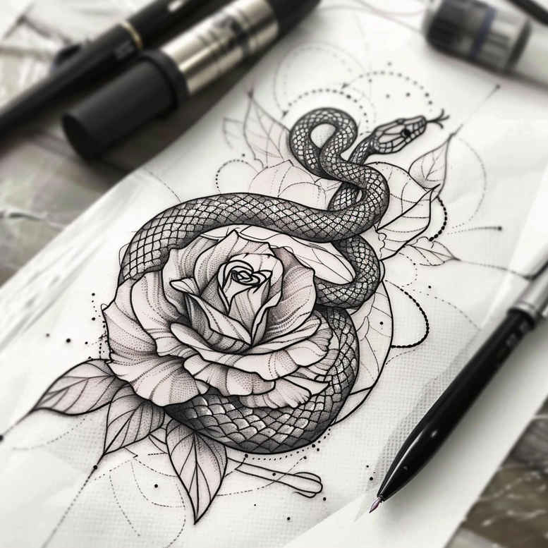 snakes tattoo design ideas classic motifs unadorned for behind ear