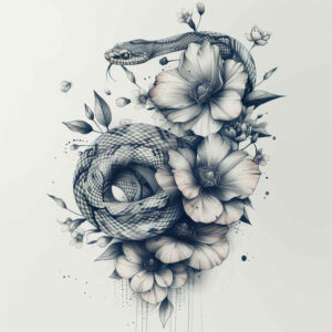 snakes tattoo design ideas color blending understated symbol of strength