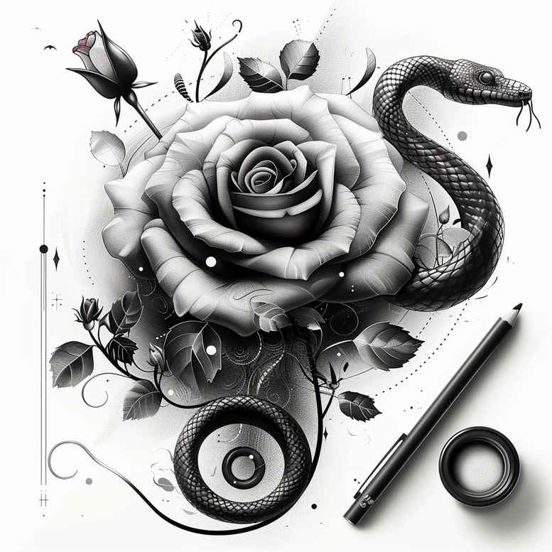 snakes tattoo design ideas Realism skin realism whisper line for knee