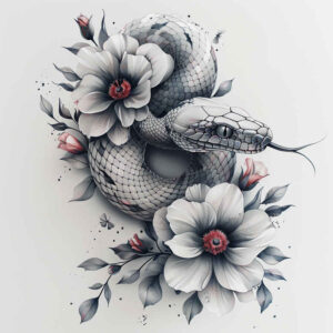 transformation-symbol-snake-tattoo – tattoo design ideas free ai generated – no-background – for-biceps – Gallery: snakes-inkby-ai