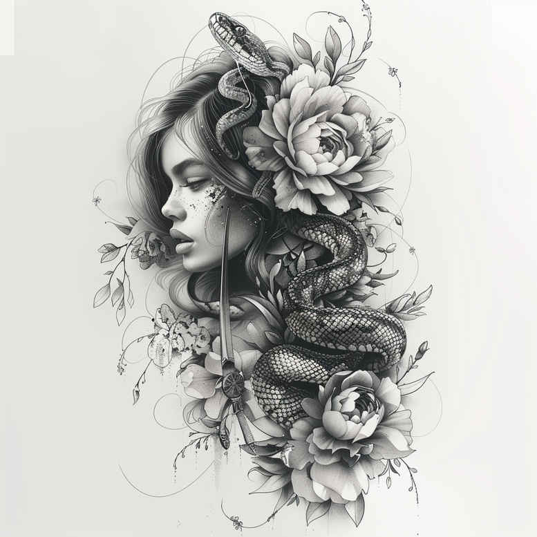 tribal-snake-tattoo – tattoo design ideas free ai generated – lightweight – for-lower-arm – Gallery: snakes-inkby-ai