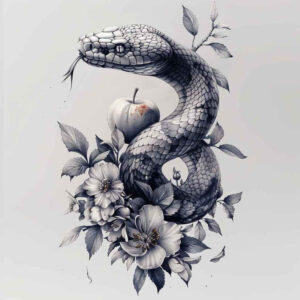 tribal-snake-tattoo – tattoo design ideas free ai generated – short-stroke – for-neck – Gallery: snakes-inkby-ai