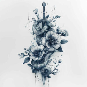tribal-snake-tattoo – tattoo design ideas free ai generated – small-detail – for-abdomen – Gallery: snakes-inkby-ai