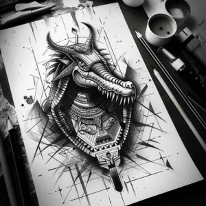 life-symbol-sobek-tattoo-sacrifice-for-triceps – tattoo design ideas free ai generated – Gallery: sobek-inkby-ai