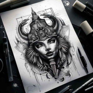 mythology-sobek-tattoo-agony-for-side – tattoo design ideas free ai generated – Gallery: sobek-inkby-ai