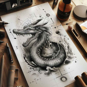 protection-symbol-sobek-tattoo-grim-for-thigh – tattoo design ideas free ai generated – Gallery: sobek-inkby-ai