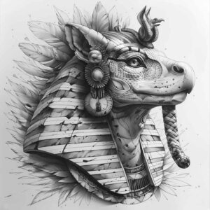 protection-symbol-sobek-tattoo-terrifying-for-upper-chest – tattoo design ideas free ai generated – Gallery: sobek-inkby-ai