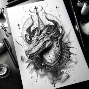 power-god-sobek-tattoo-tattered-clothing-for-upper-arm – tattoo design ideas free ai generated – Gallery: sobek-inkby-ai