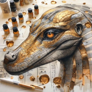 sobek-tattoo-empty-for-abdomen – tattoo design ideas free ai generated – Gallery: sobek-inkby-ai