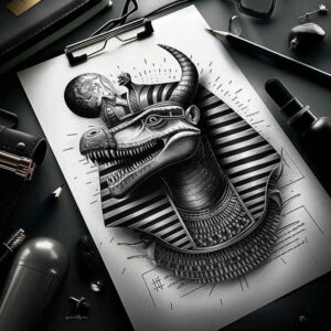 mystical-sobek-tattoo-haunted-for-outer-arm – tattoo design ideas free ai generated – Gallery: sobek-inkby-ai
