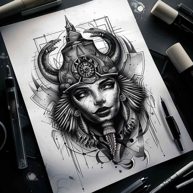sobek tattoo design ideas saturated crocodile entity for sternum