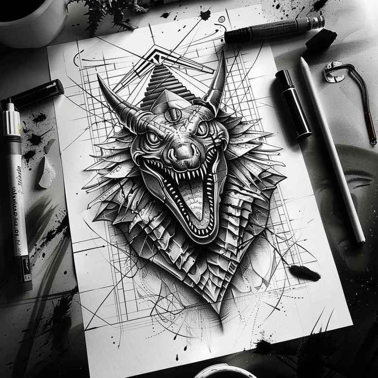sobek tattoo design ideas low-key divine strength embodying endurance