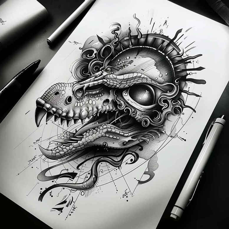 sobek tattoo design ideas Realism true skin mythic guardian embodying strength