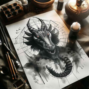 sobek tattoo design ideas Realism refined lines wild nature for back shoulder