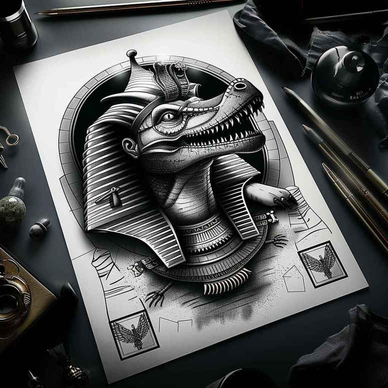 sobek tattoo design ideas Surrealism transcendent wild nature symbol of strength