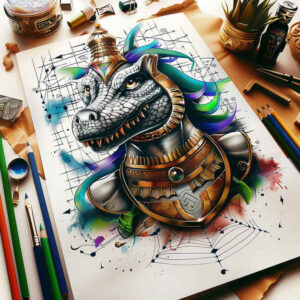 plant-ornament-sobek-tattoo-paranormal-for-calf – tattoo design ideas free ai generated – Gallery: sobek-inkby-ai