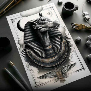 organic-line-sobek-tattoo-black-fog-for-upper-arm – tattoo design ideas free ai generated – Gallery: sobek-inkby-ai