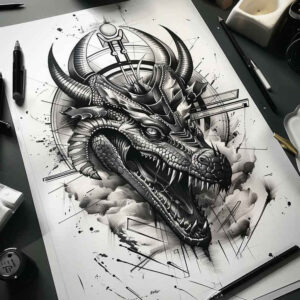 magic-motif-sobek-tattoo-midnight-for-forearm – tattoo design ideas free ai generated – Gallery: sobek-inkby-ai