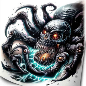 tribal-spider-tattoo-ghostly-for-thigh – tattoo design ideas free ai generated – Gallery: spiders-inkby-ai