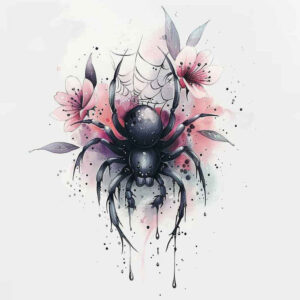 artistic-detail-spider-tattoo-ominous-for-heel – tattoo design ideas free ai generated – Gallery: spiders-inkby-ai