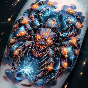 ornamental-spider-tattoo-night-terror-for-ribs – tattoo design ideas free ai generated – Gallery: spiders-inkby-ai