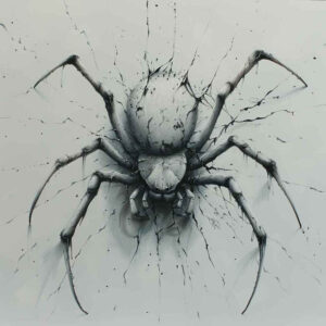 plant-ornament-spider-tattoo-distorted-for-scapula – tattoo design ideas free ai generated – Gallery: spiders-inkby-ai