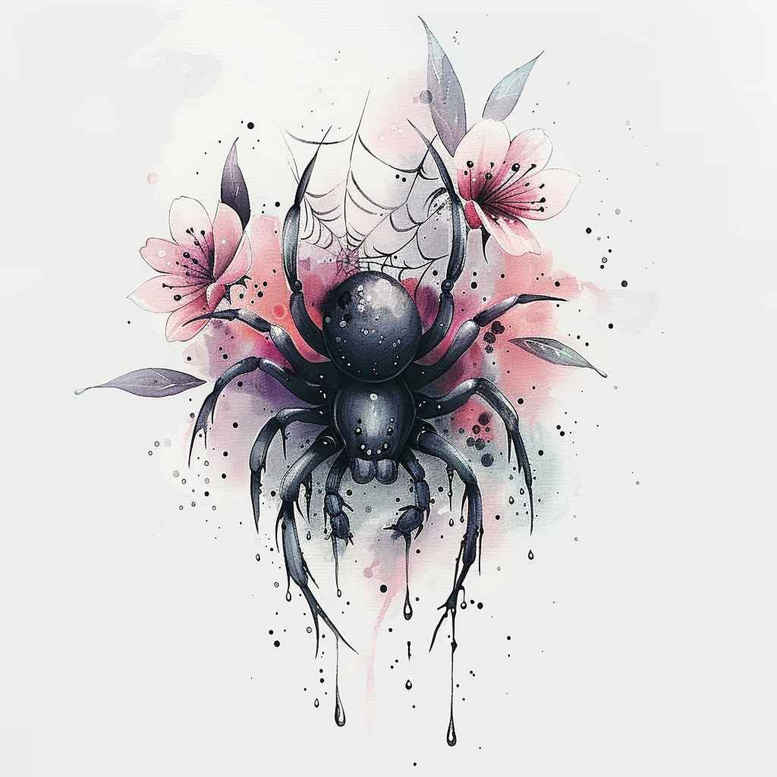 spiders tattoo design ideas gentle shadow crawling grace stands for endurance