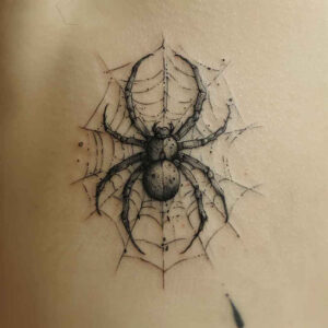 spiders tattoo design ideas strong contrast creepy crawl for arm