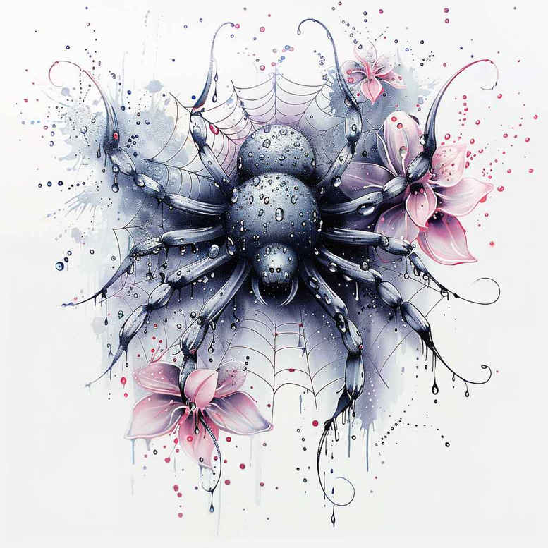 spiders tattoo design ideas Surrealism unconscious imagery natural engineer symbolising determination
