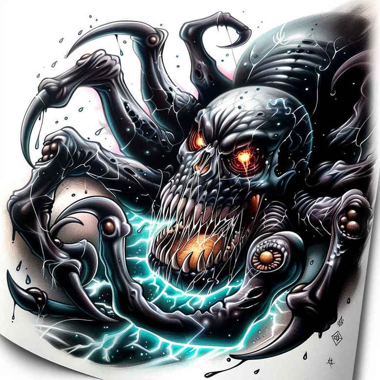 spiders tattoo design ideas strong outlines nature’s trap for inner arm