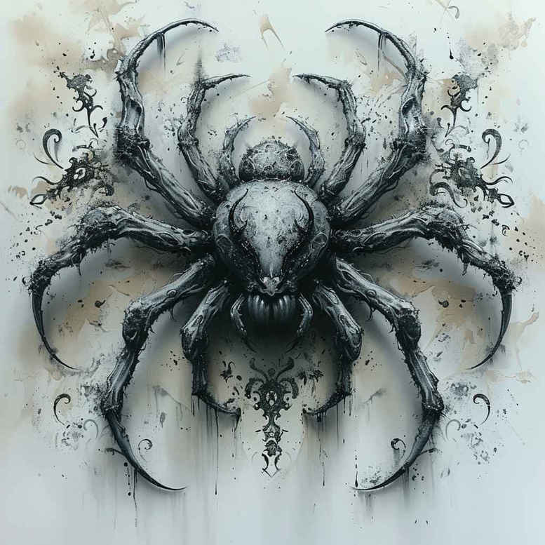 spiders tattoo design ideas fisheye nocturnal figure for upper back
