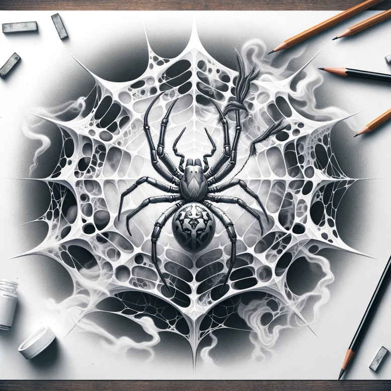 spiders tattoo design ideas Surrealism hallucinogenic web weaver meaning determination