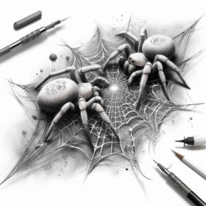 mystery-motif-spider-tattoo-claw-marks-for-upper-shoulder – tattoo design ideas free ai generated – Gallery: spiders-inkby-ai