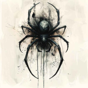 contour-spider-tattoo-invisible-entity-for-temple – tattoo design ideas free ai generated – Gallery: spiders-inkby-ai