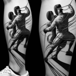 agility – tattoo design ideas free ai generated – neotraditional-vibrant-palette – for-back-of-neck – Gallery: sport-inkby-ai