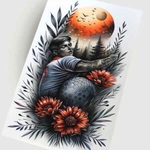 amateur-sport – tattoo design ideas free ai generated – surrealism-enigmatic-light – for-foot – Gallery: sport-inkby-ai