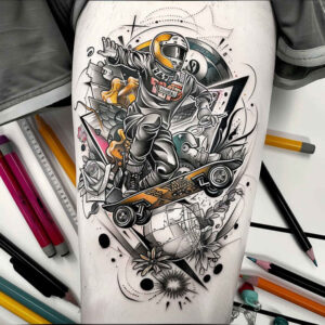 healthy-lifestyle – tattoo design ideas free ai generated – realism-visual-truth – for-outer-arm – Gallery: sport-inkby-ai