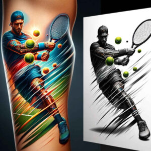martial-arts – tattoo design ideas free ai generated – surrealism-spectral-hues – for-side-torso – Gallery: sport-inkby-ai