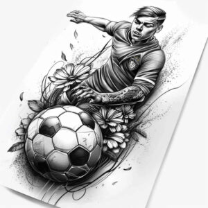mental-training – tattoo design ideas free ai generated – neotraditional-layered-shading – for-shin – Gallery: sport-inkby-ai