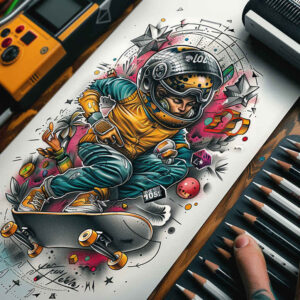 physical-activity – tattoo design ideas free ai generated – neotraditional-vivid-detail – for-upper-arm – Gallery: sport-inkby-ai