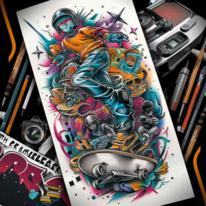recreational-sport – tattoo design ideas free ai generated – neotraditional-decorative-elements – for-triceps – Gallery: sport-inkby-ai