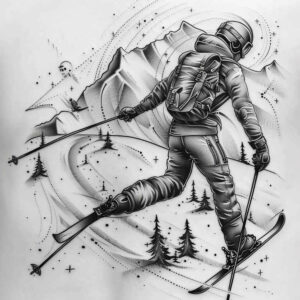 speed – tattoo design ideas free ai generated – neotraditional-subtle-tone – for-neck – Gallery: sport-inkby-ai