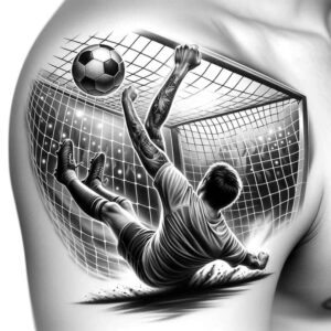 sport – tattoo design ideas free ai generated – realism-light-reflections – for-shoulder-blade – Gallery: sport-inkby-ai