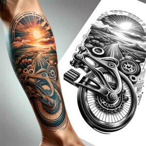 sport tattoo design ideas clean stroke energy for shoulder blade