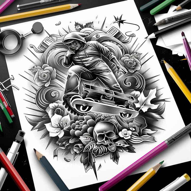 sport tattoo design ideas micro art energy symbolising endurance