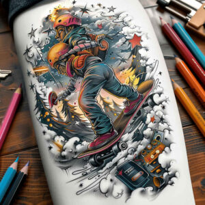 sport tattoo design ideas simple icon extreme form for triceps