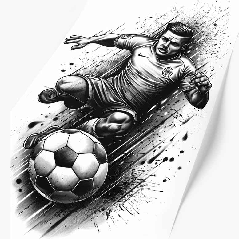 sport tattoo design ideas dotwork fast trajectory meaning courage